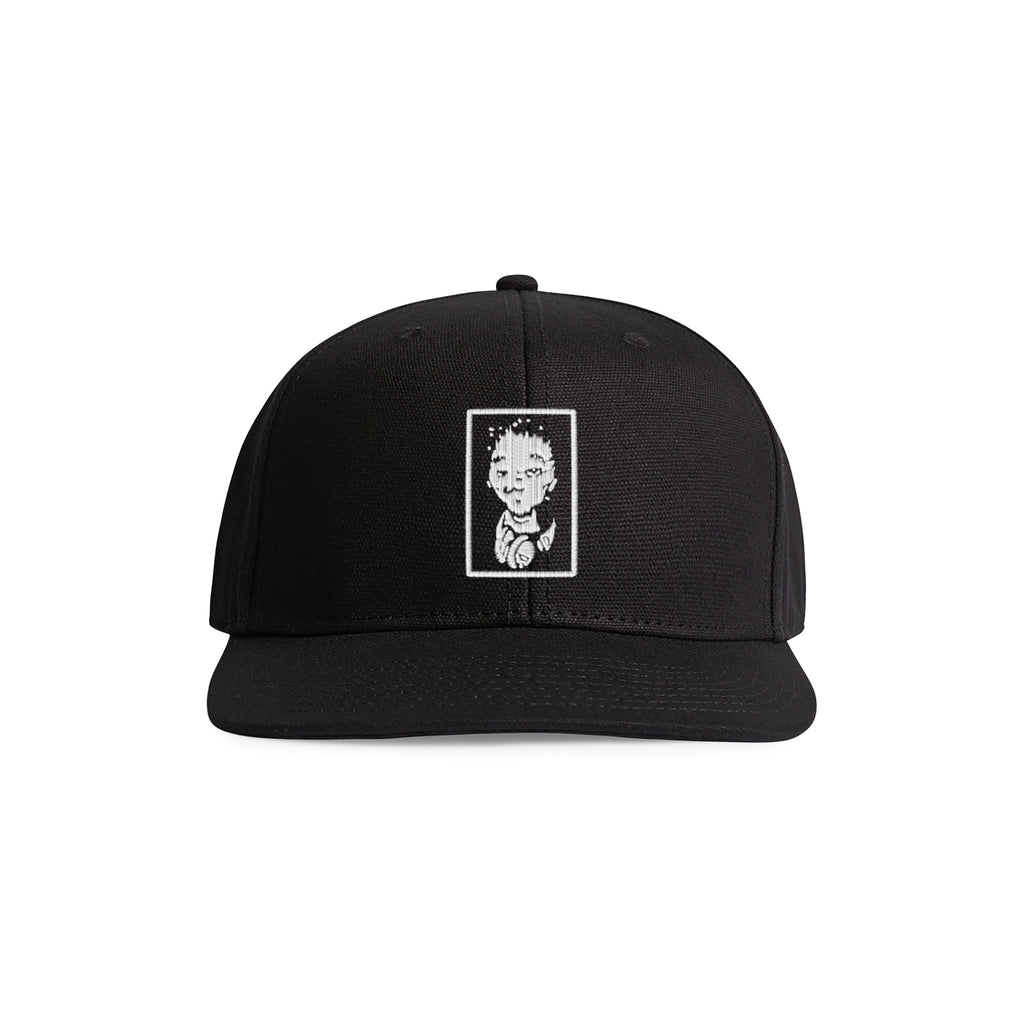 Del Face Snapback Hat (Black)