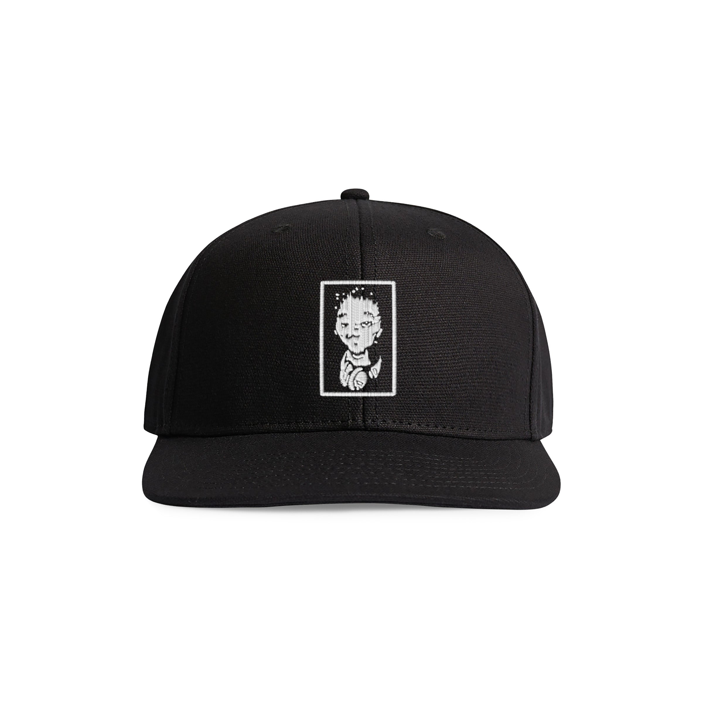 Del Face Snapback Hat (Black)